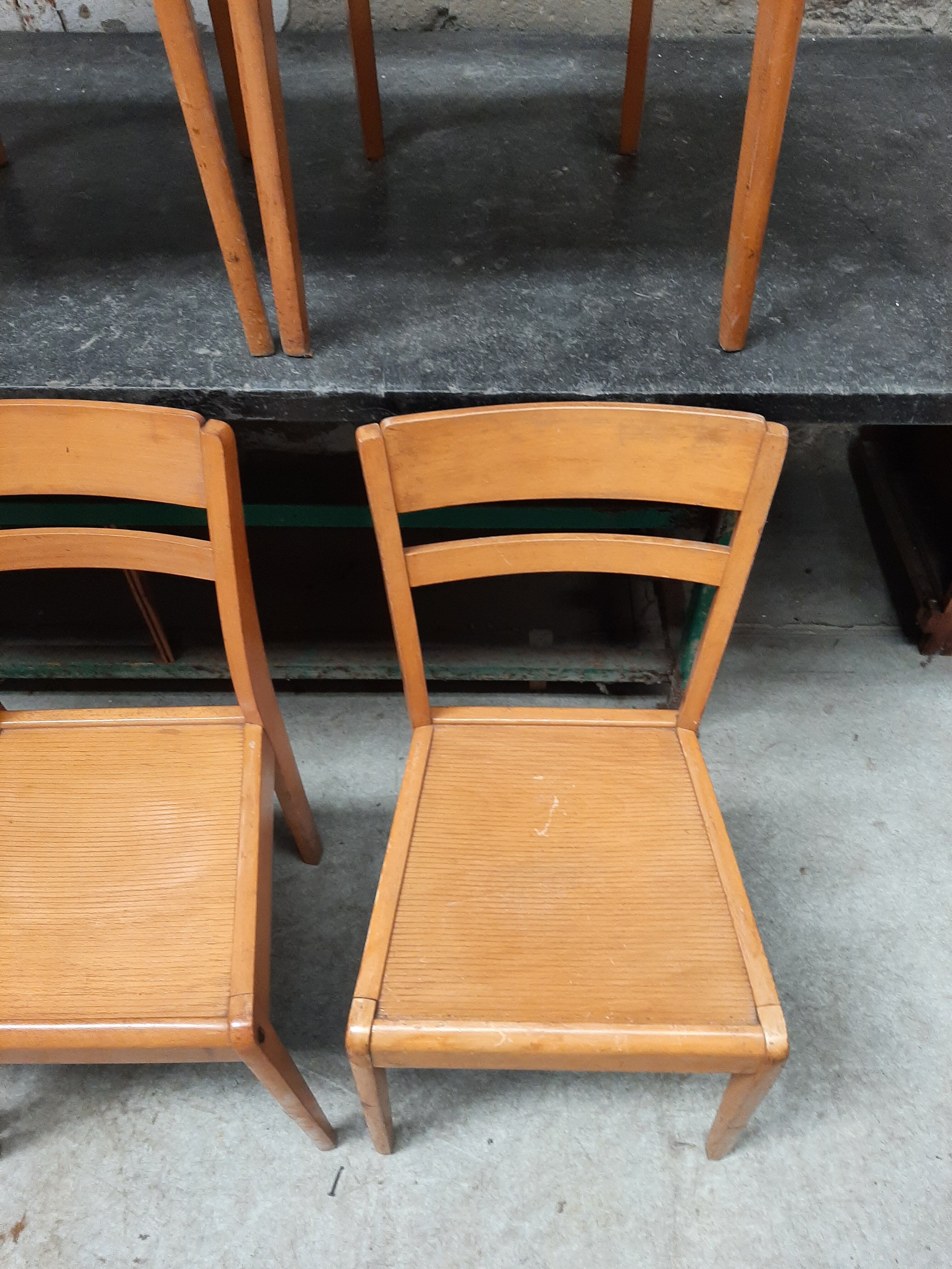 Lot of six Stella chairs 1950-60