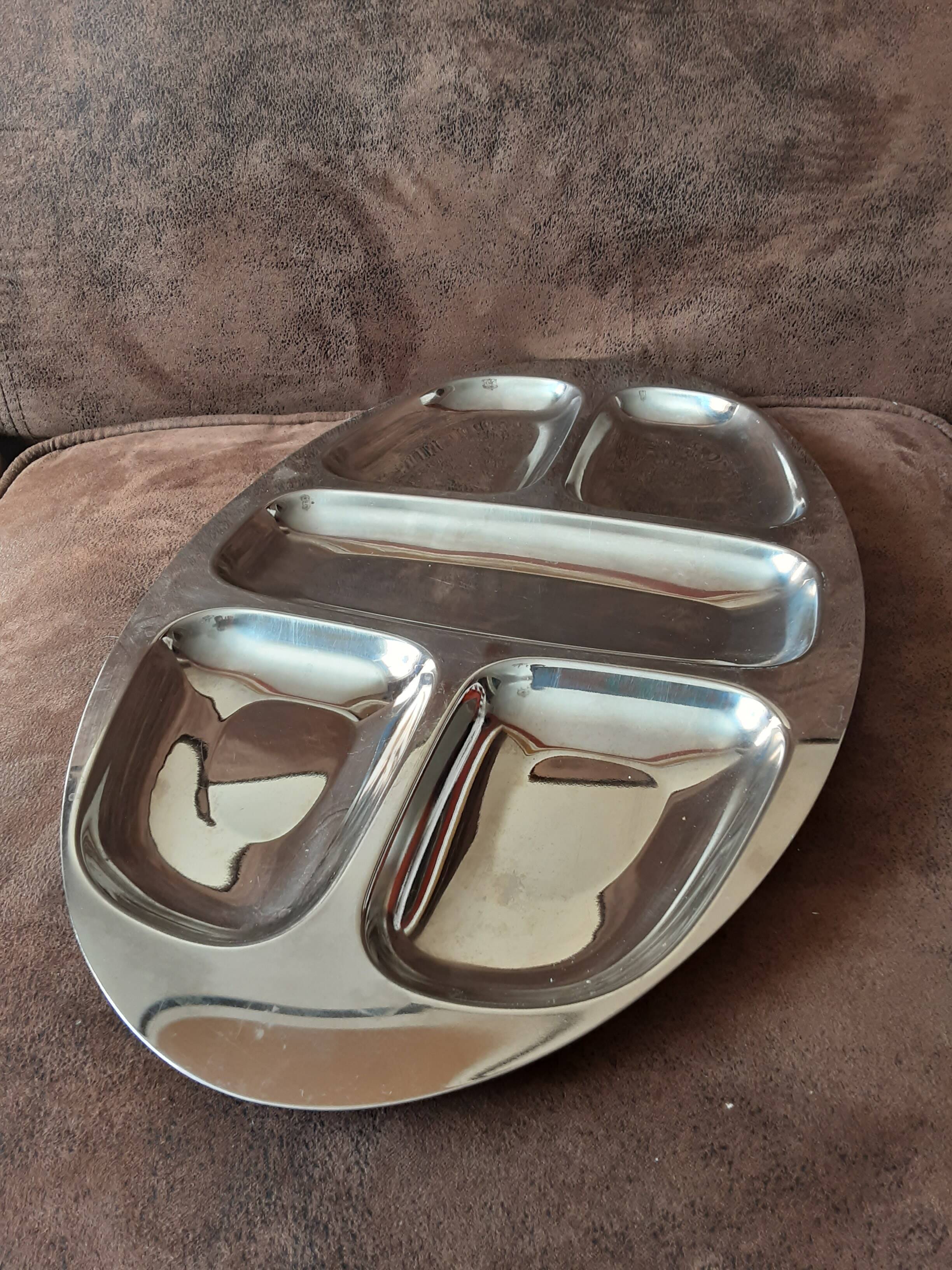 Vintage metal compartment dish