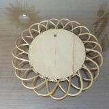 Rattan “flower” mirror from the 70s