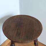 Tripod stool solid wood turned coil way