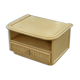 Small white bedside table Maugrion "Le rattin prestige" 1970s