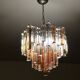 Crystal chandelier Italian vintage Venini trilobo