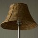 Grace table lamp in tin with rattan shade, 1930s