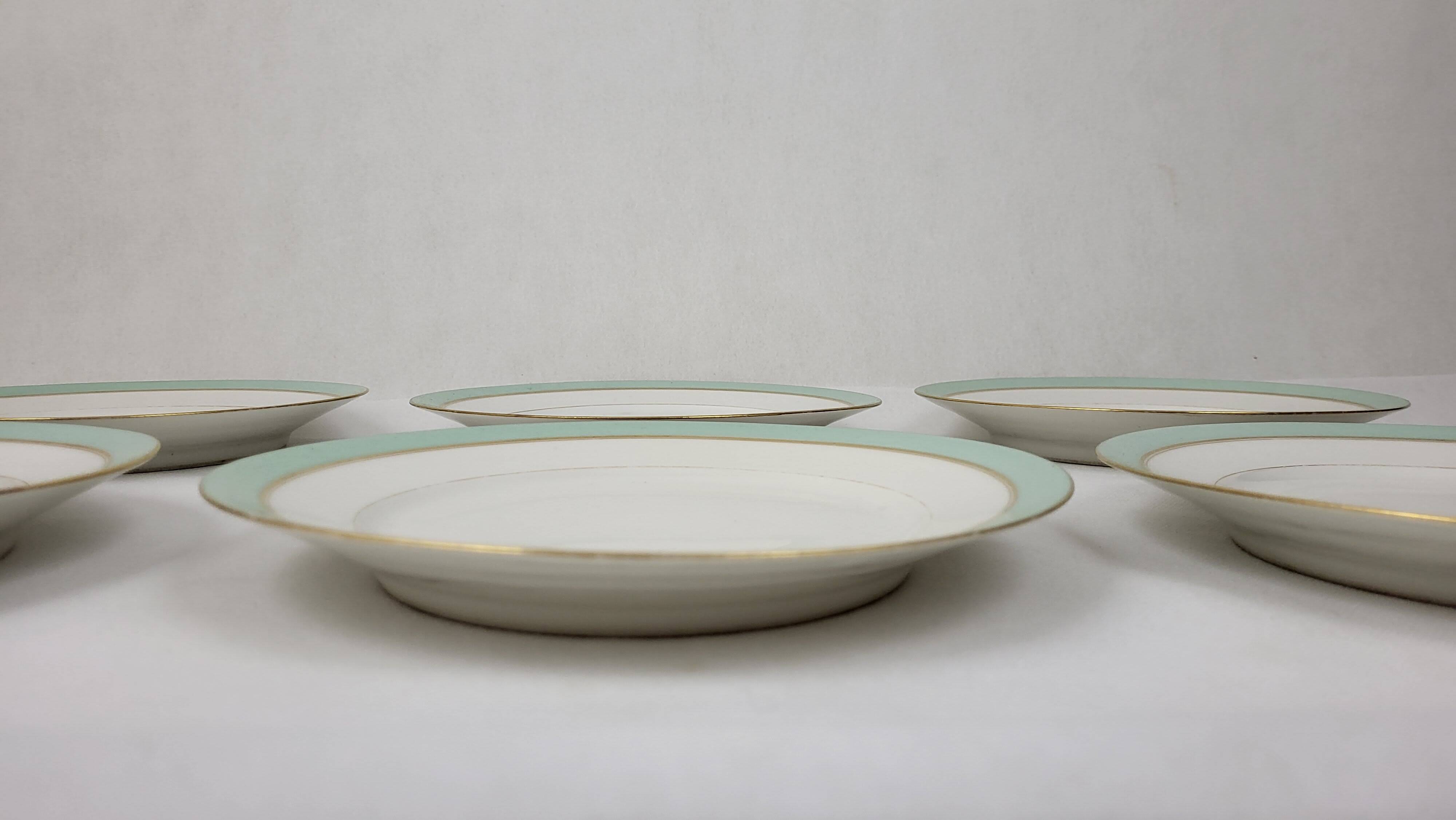 6 Paris porcelain dinner plates