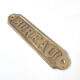 Brass desk door plate