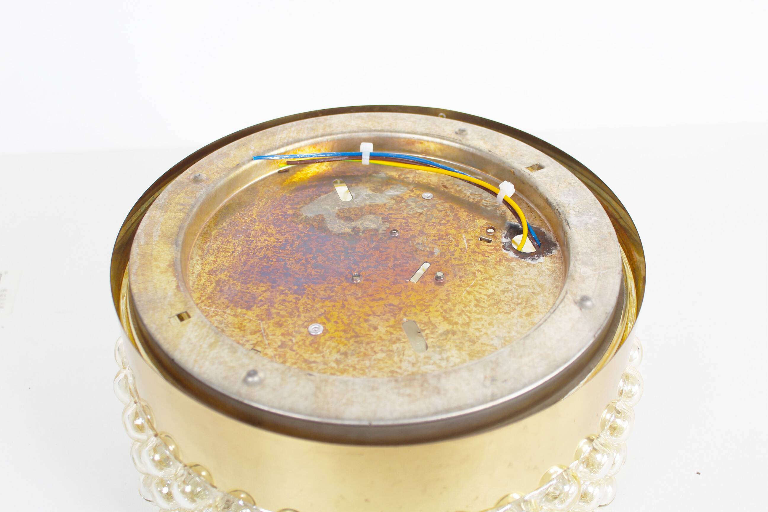 Stunning (26cm) glass bubble flush mount light by Helena Tynell for Glashut