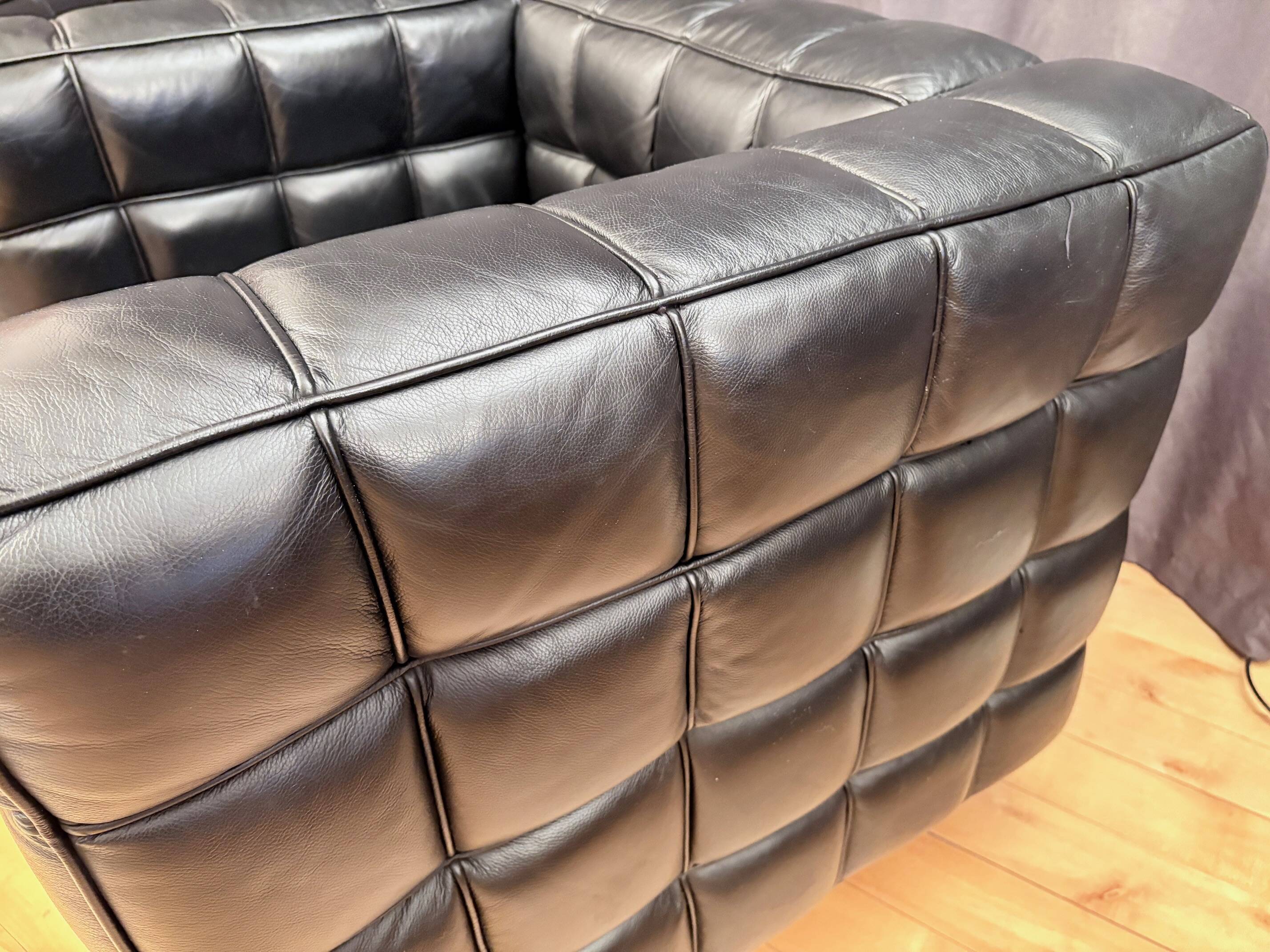 Paire de fauteuils Kubus 8020, conçus par Josef Hoffmann, Wittmann, Autriche