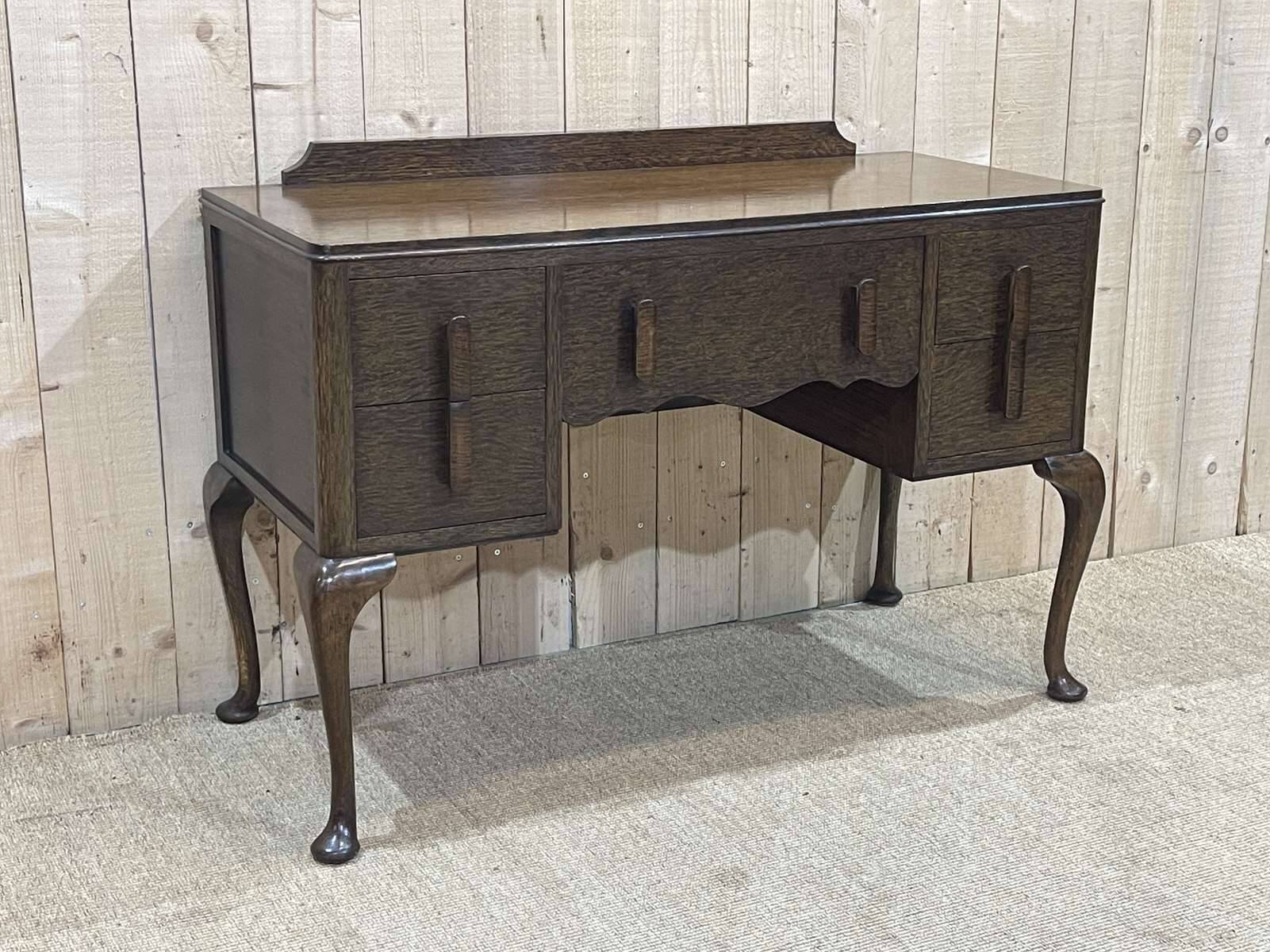 English Chippendale oak desk from the 1930s