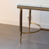 Marble and brass coffee table