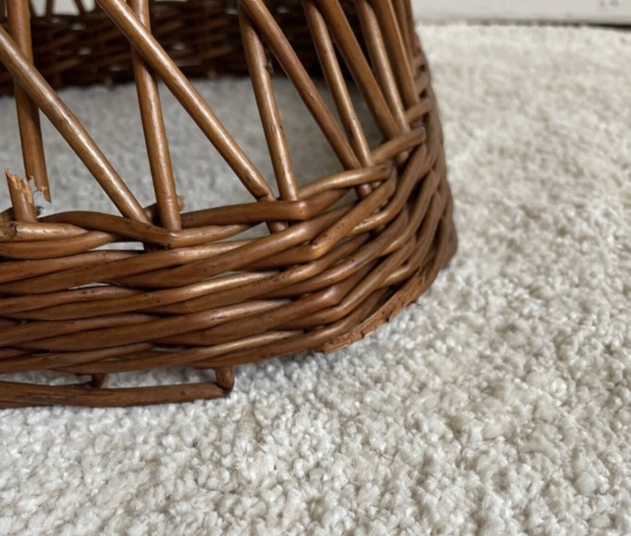 Vintage rattan children's armchair