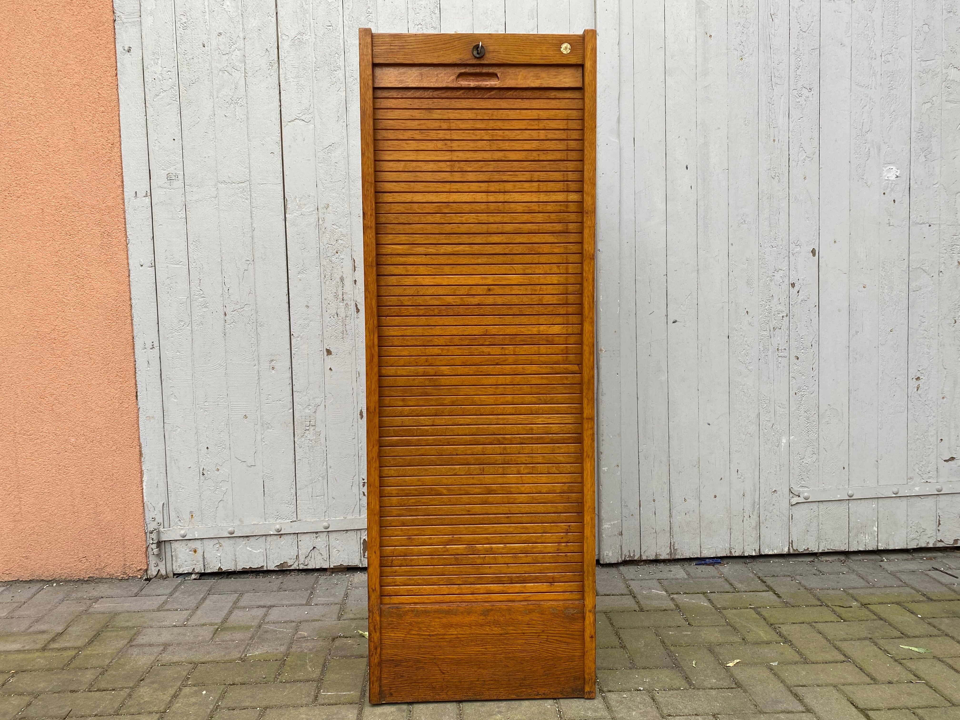 Industrial furniture notary binder with vintage j-b curtain 1960s