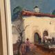 Original Swedish Oil on Canvas – “Mediterranean Scene” by Axel Hamborn – Signed – Vintage & Framed