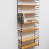 1960s wall unit in ash 7 shelves, Nisse Strinning