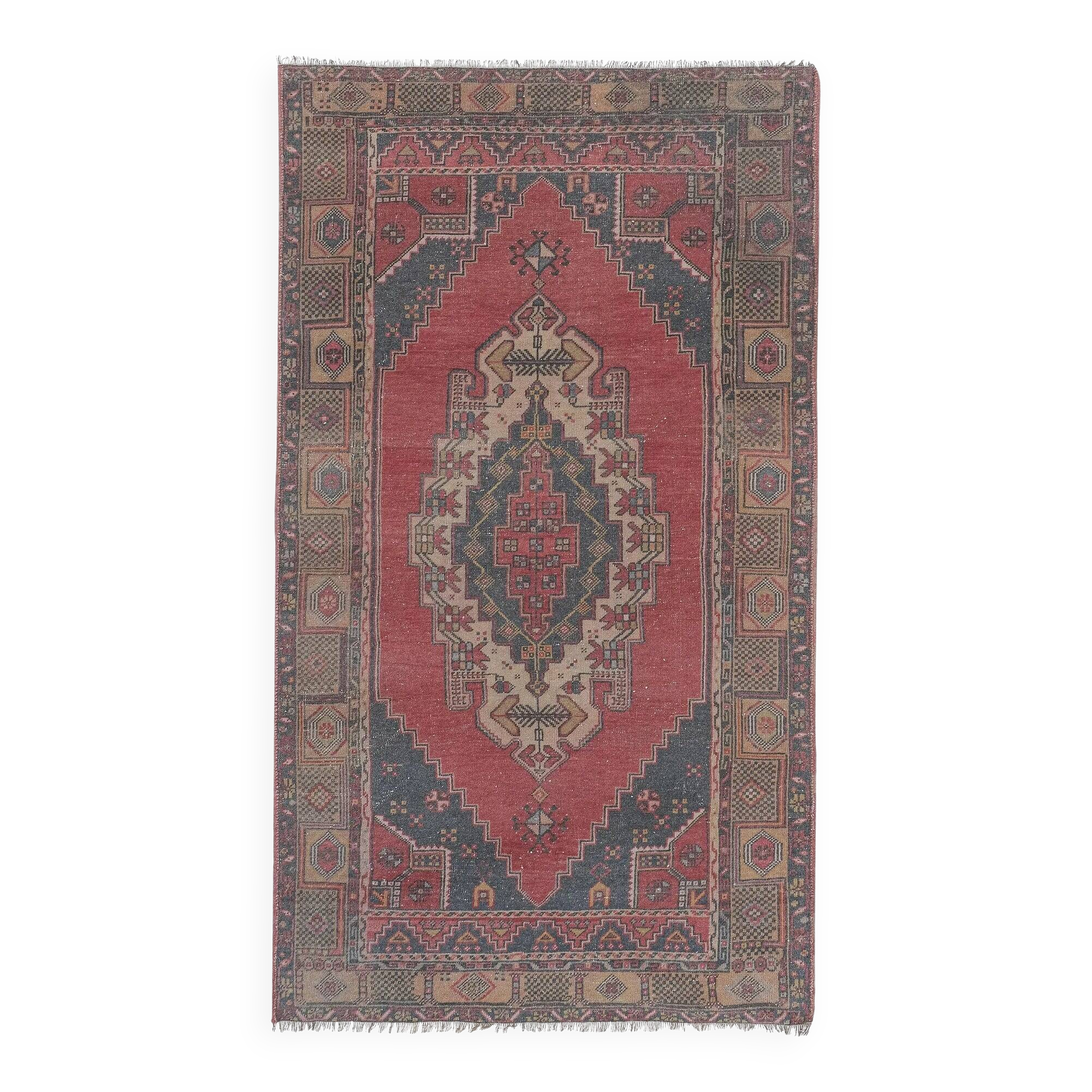 Vintage Turkish Oushak rug 133x235 cm
