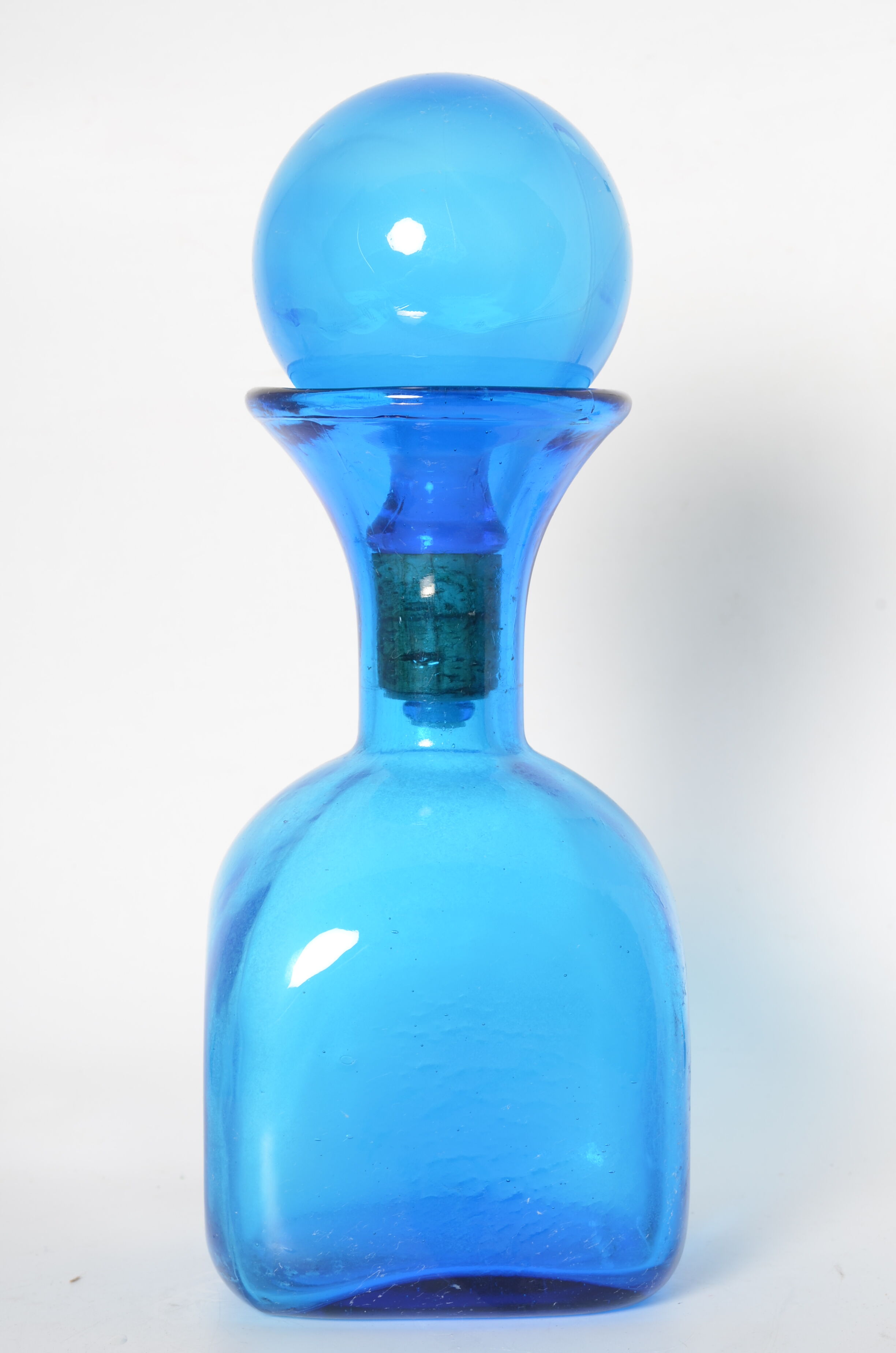 Blue glass decanter