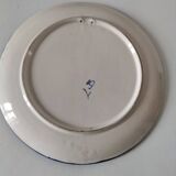 Assiette faïence peinte à la main, bouquet fleuri