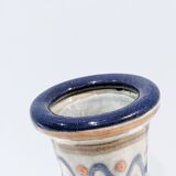 Candle holder with handle and vintage '80 cup in glazed ceramic. Signed Vilá Clara. In perfect condition.