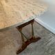 Travertine and wood coffee table from the 60s-70s