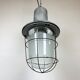 Large Industrial Cast Aluminium Cage Pendant Light , 1960s