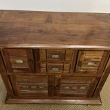 Buffet en bois d'acacia massif 4 portes, 2 tiroirs