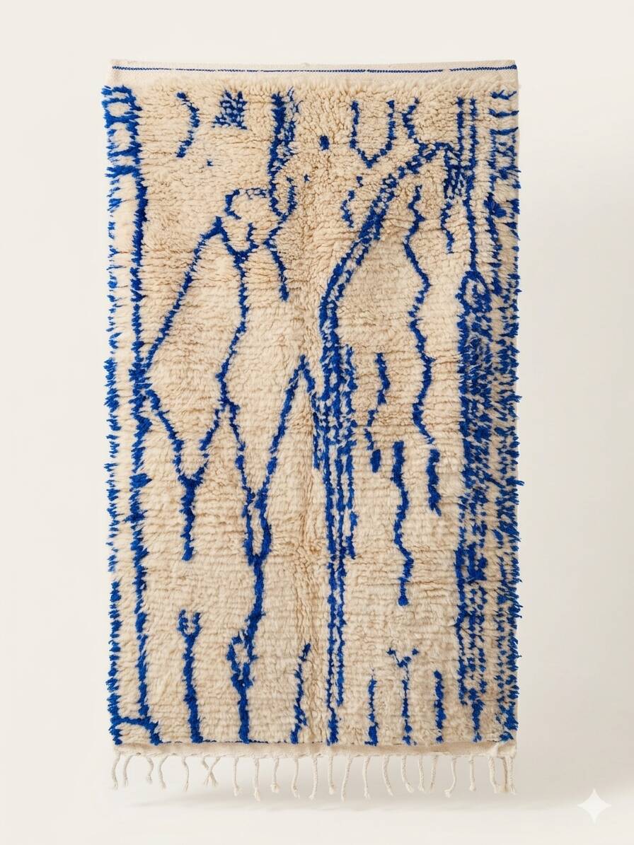 Azilal Berber rug - natural wool from the High Atlas