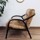 Vintage bamboo and rattan armchair