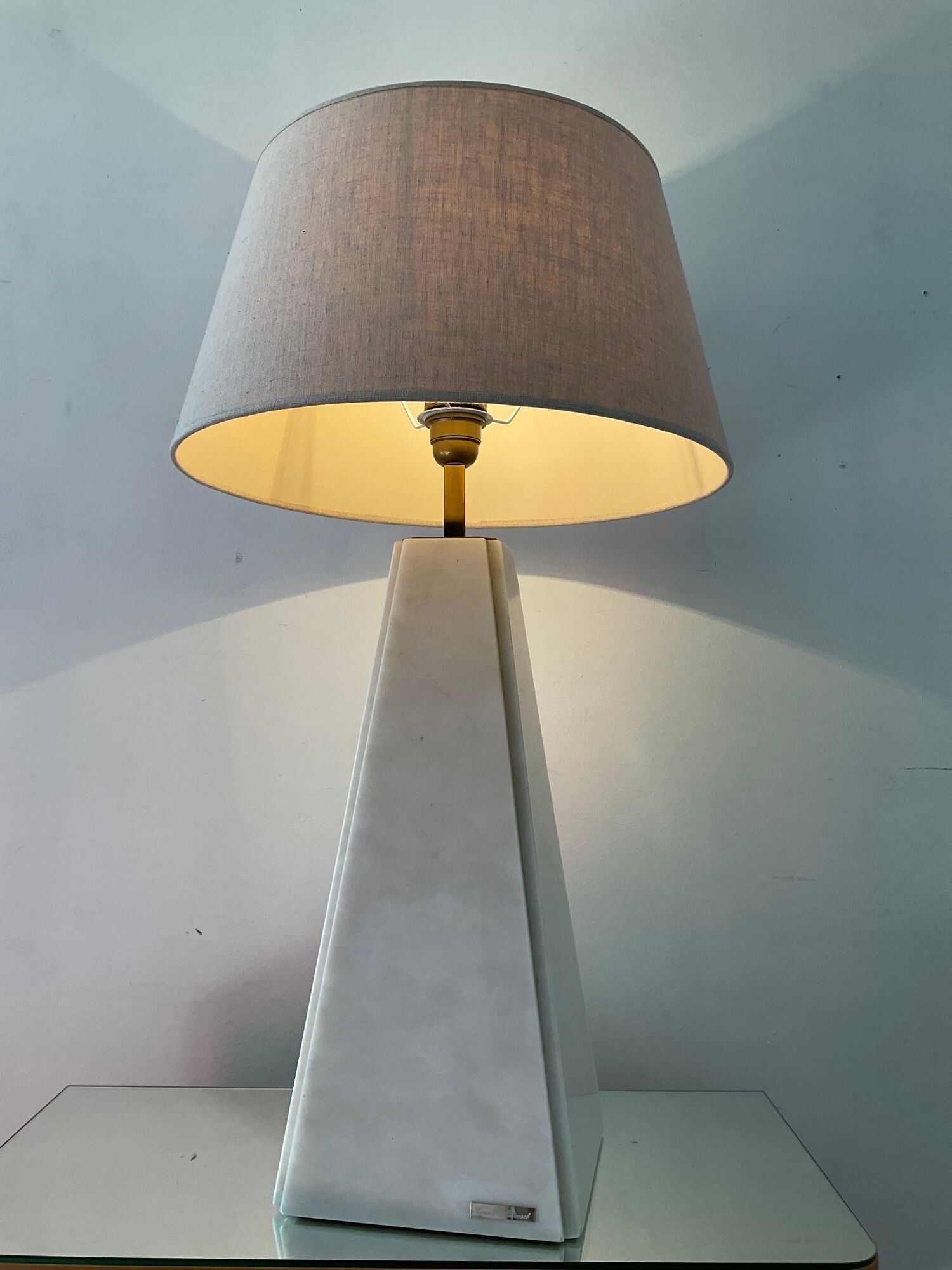 Lamp by Camille Breesch in marble 70s