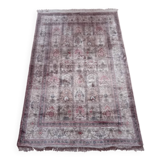 Handmade silk cashmere rug 173x120cm