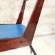 Vintage lacquered top desk with iron structure and pointed brass feet