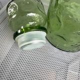 Bouteille verre verte cratères