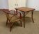 Ensemble table et fauteuil en rotin enfants