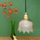 Vintage amber glass tulip pendant light