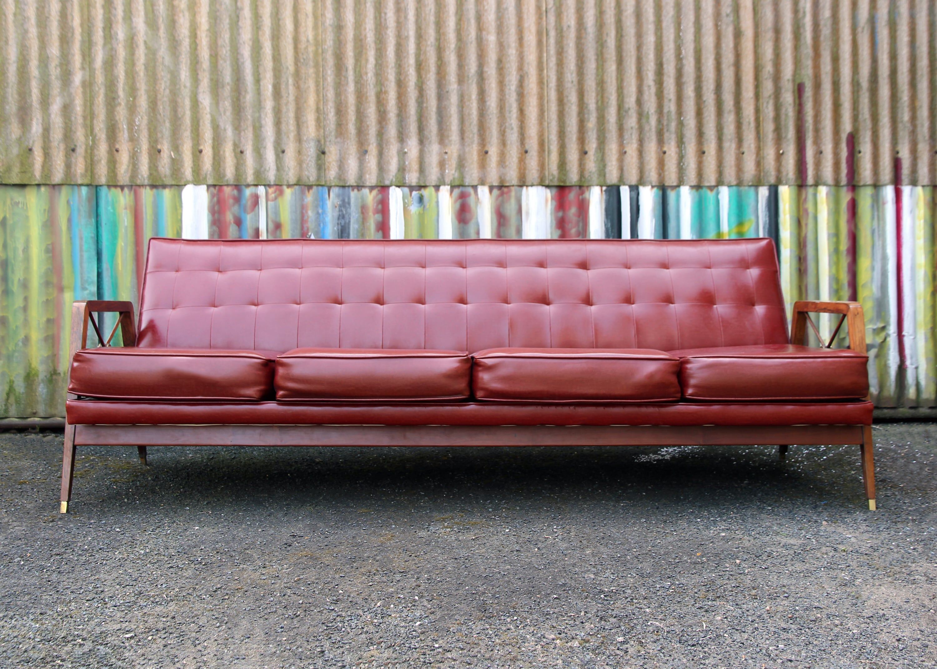 60s Brazilian Sofa by Moveis Cavallaro, Sao Paulo