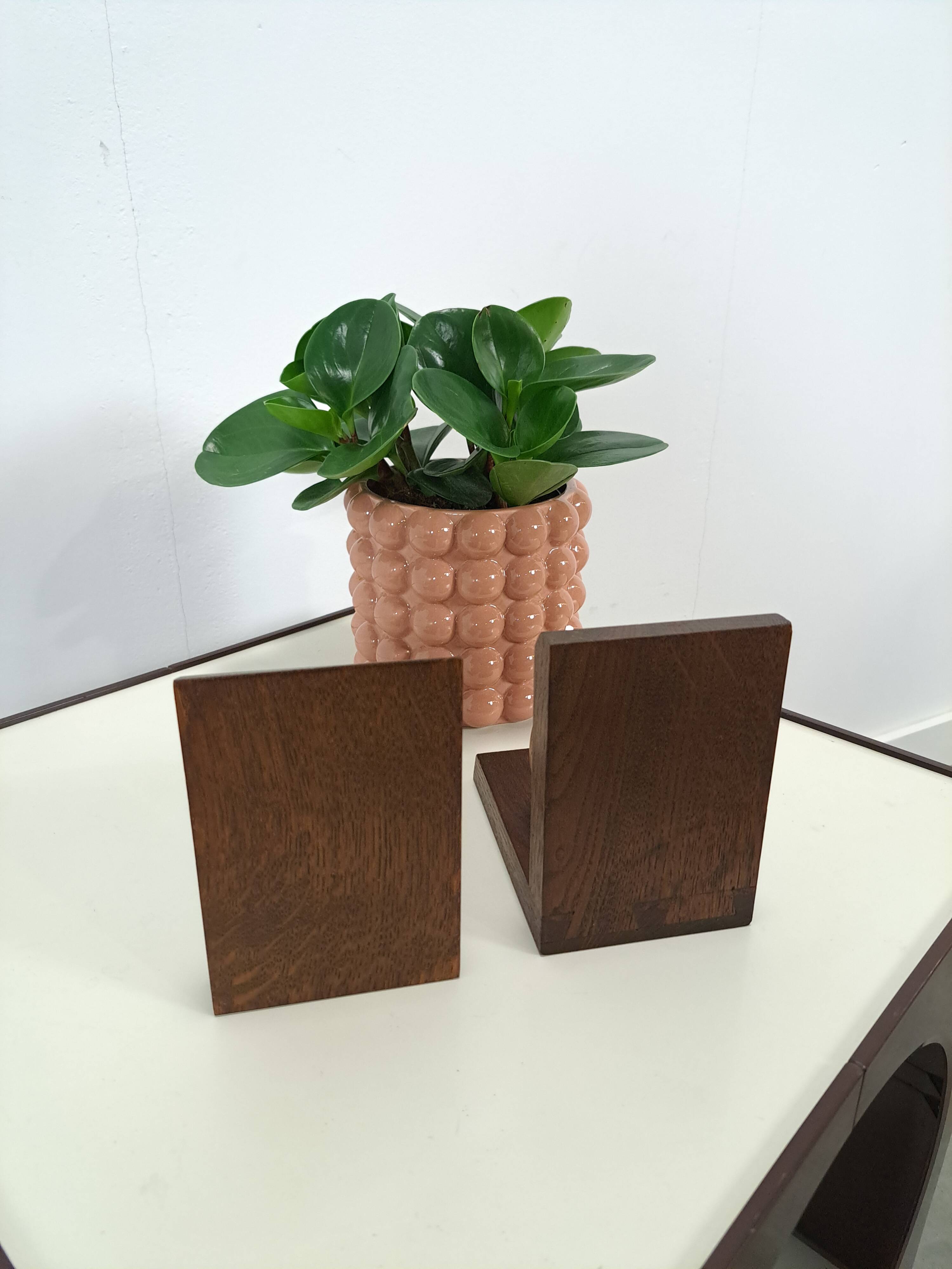 Vintage vieux houten boekensteun