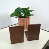 Vintage vieux houten boekensteun