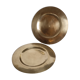 Two dishes in solid brass, 35 cm
