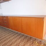 Modular String shelving system Nisse shelf Teak wall shelf 60s