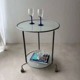 Ikea two-tiered serving trolley with glass.