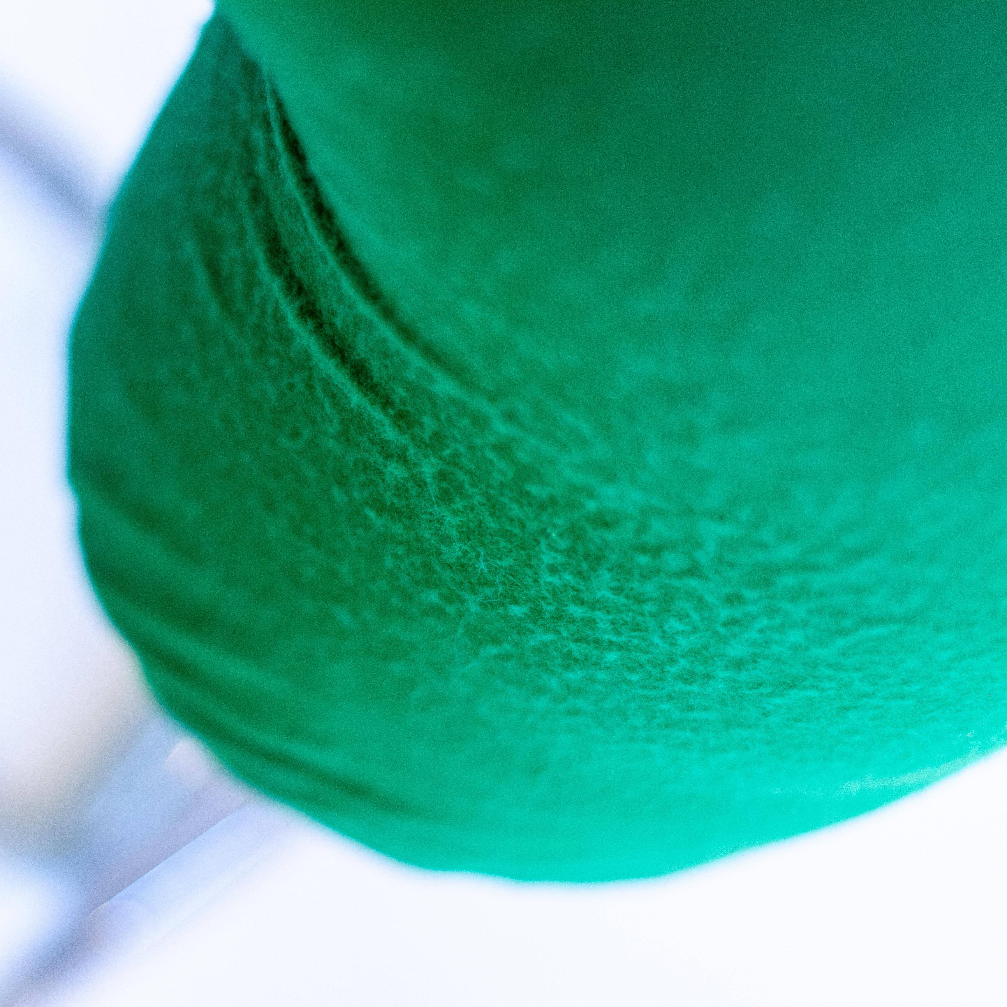 Space Age Italian Modern Desk Chair In Green Velvet and Chromed Metal