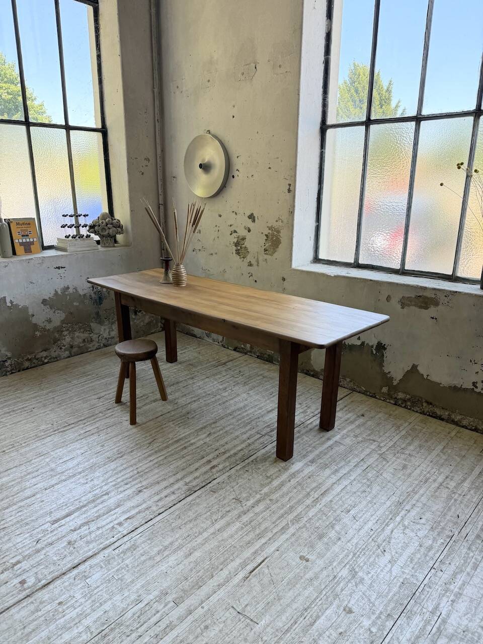 Walnut farmhouse table 2.10m from the 50s