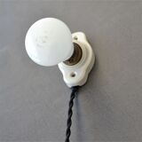 Oval porcelain hook to plug into socket