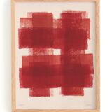 Abstract painting on paper B245 painting signed Eawy