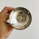 Antique patinated metal candle holder