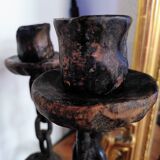 Pair of brutalist candlesticks