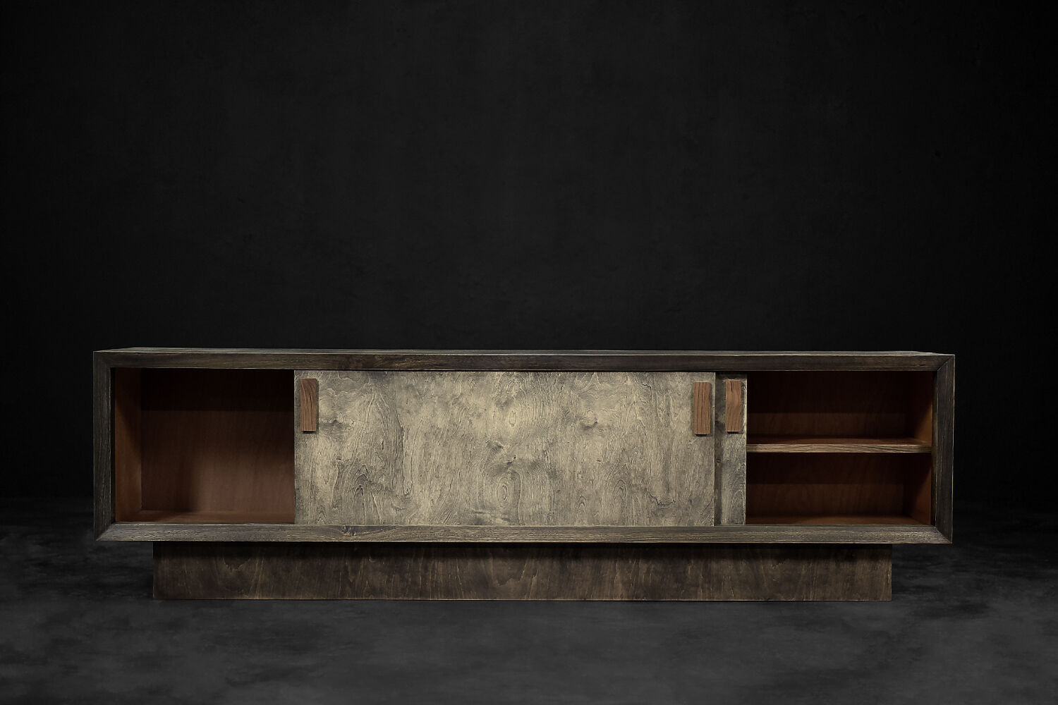 Industrial Vintage Mid-Century Scandinavian Brutalist Raw Poplar Sideboard, 1960s