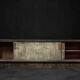 Industrial Vintage Mid-Century Scandinavian Brutalist Raw Poplar Sideboard, 1960s