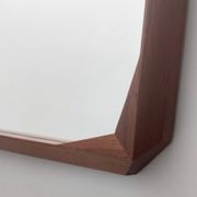Square Wall Mirror by Dino Cavalli with Ebonized Walnut Frame, Italy