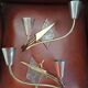Splendid pair of bronze wall sconces by Jules Leleu? Art Deco.