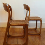 Pair of cannes chairs Baumann sleigh