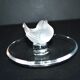 Lalique ashtray bowl Cheeky Sparrow crystal frosted and signed